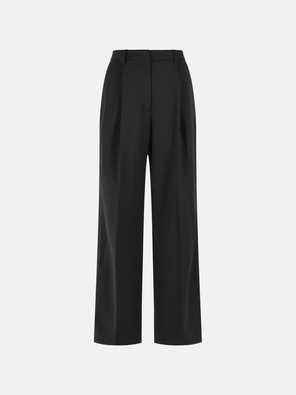 THE LATEST 'Axel' Black Virgin Wool Blend Pants