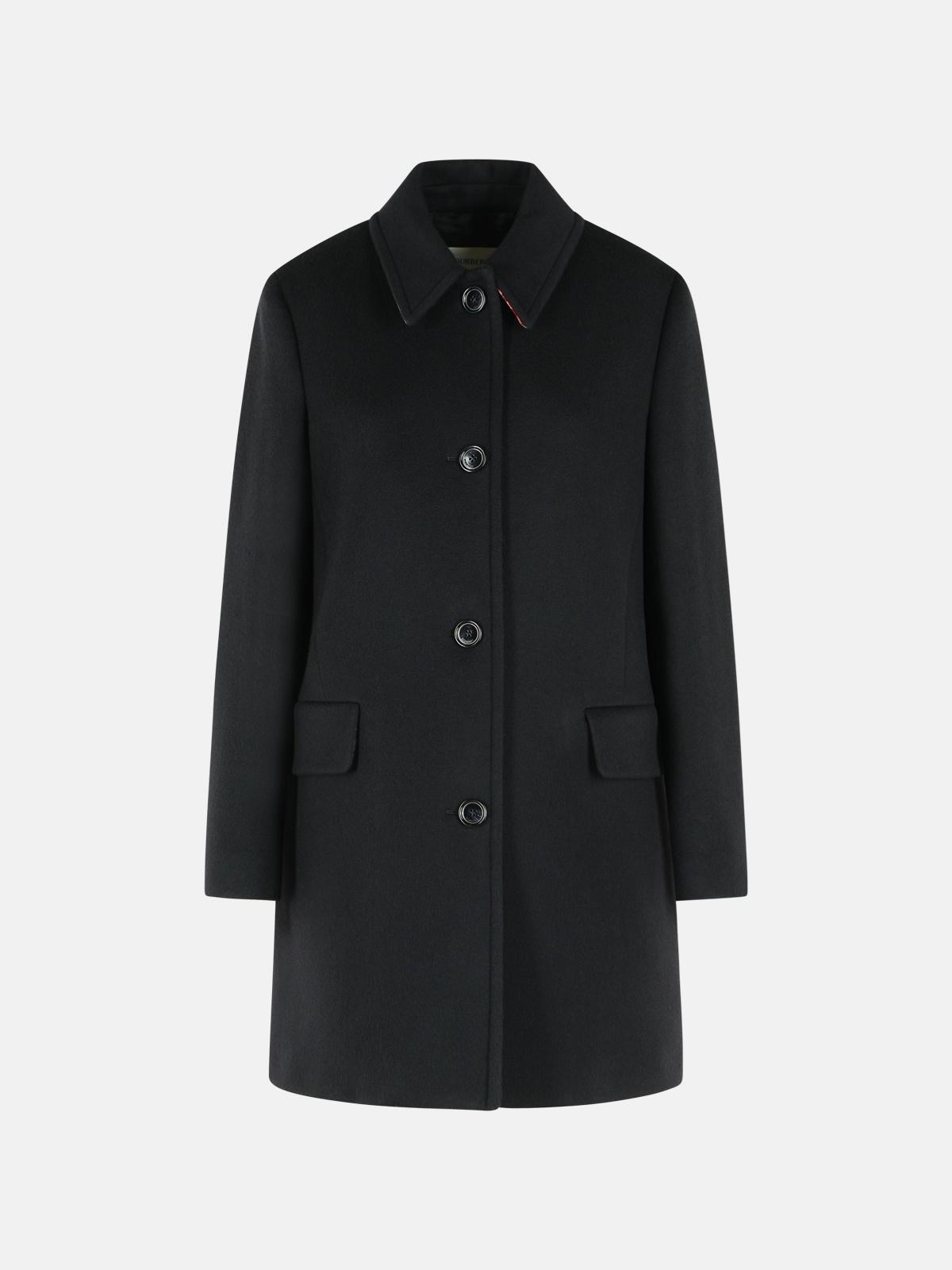BURBERRY 'Gosford' Tailored Black Wool And Cashmere Coat