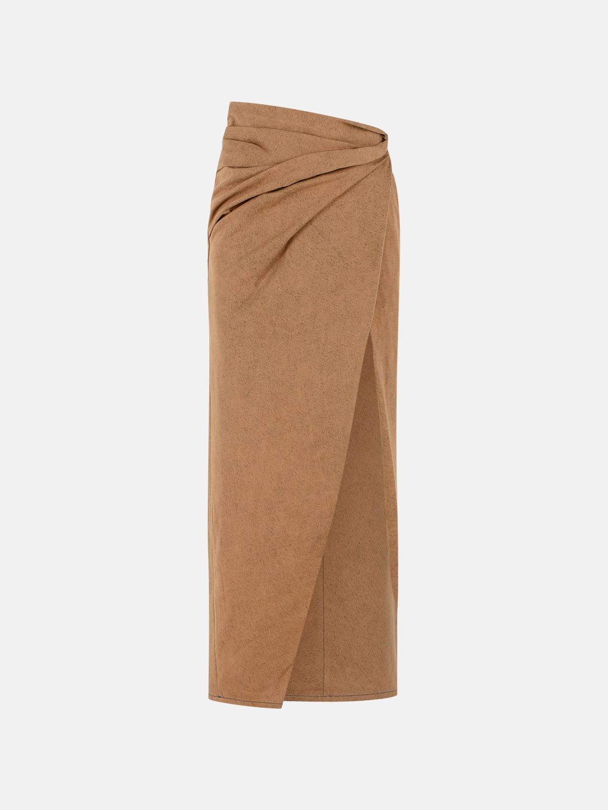 DIESEL De-Dasli Brown Cotton Skirt