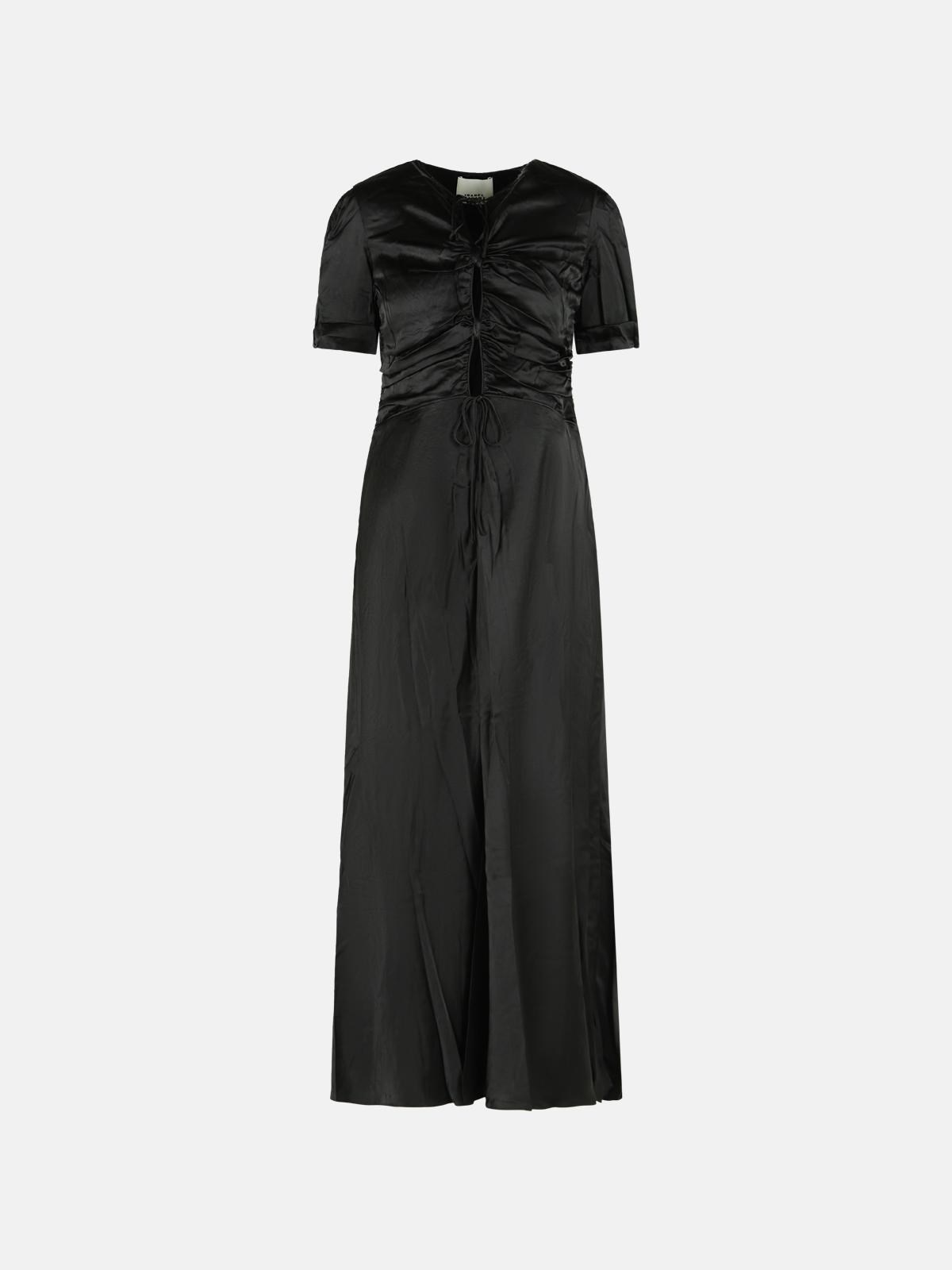 ISABEL MARANT 'Louane' Black Silk Maxi Dress