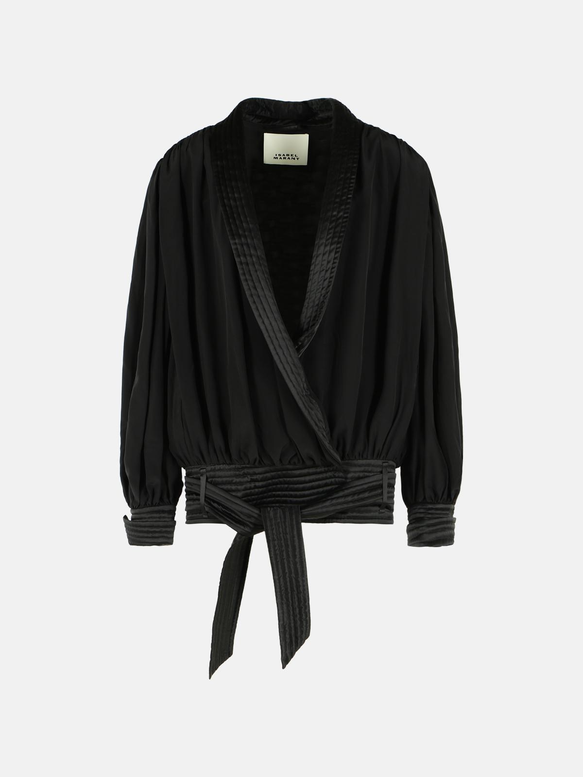 ISABEL MARANT 'Diljane' Black Silk Cardigan